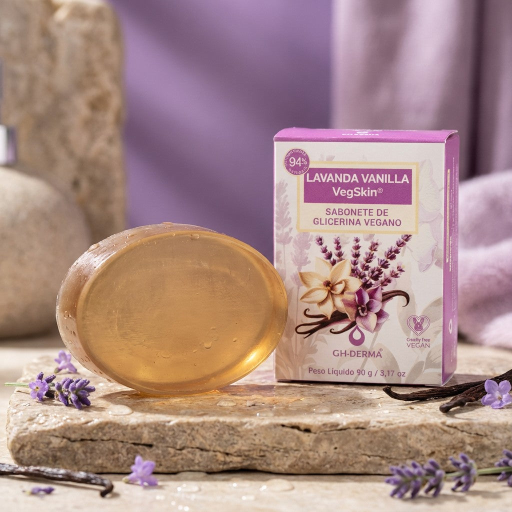 Savon Clair & Foncé セット 125g Sabonete VegSkin Lavanda Vanilla – Hidratação, Conforto e Bem