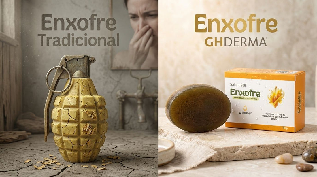 Sabonete de enxofre GHDERMA — fórmula com glicerina e óleos vegetais para controle de oleosidade sem ressecamento