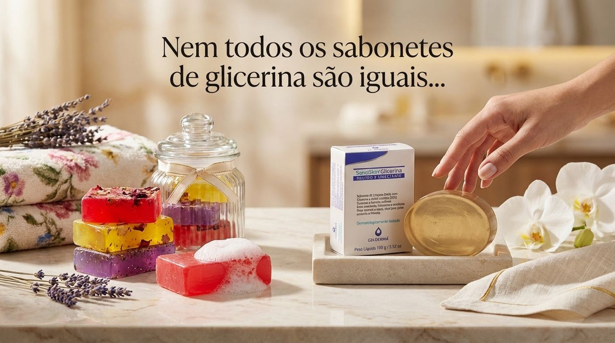 Sabonete SensiSkin Glicerina GHDERMA — fórmula com ácido linoleico, glicerina vegetal e blend de óleos para pele sensível