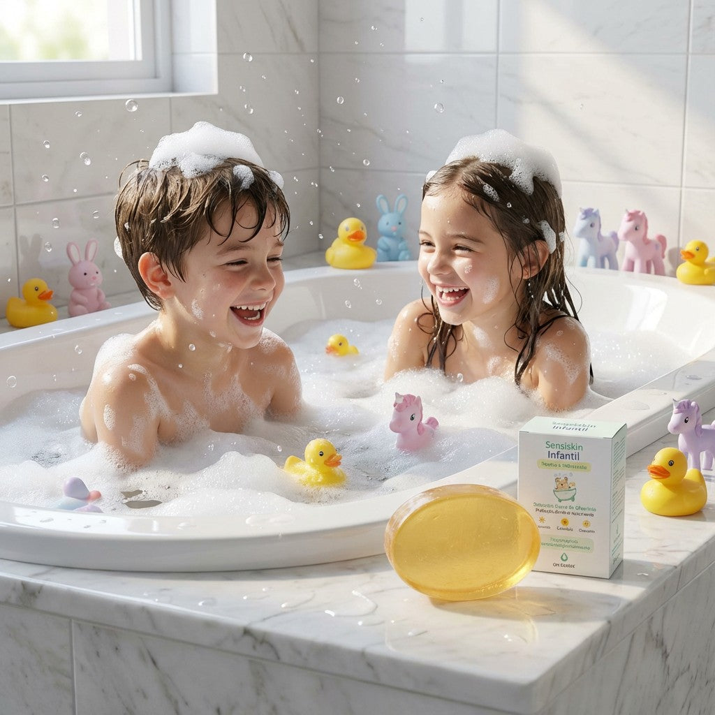 Sabonete SensiSkin Glicerina Infantil Neutro - Calêndula, Camomila e Óleo de Amêndoa