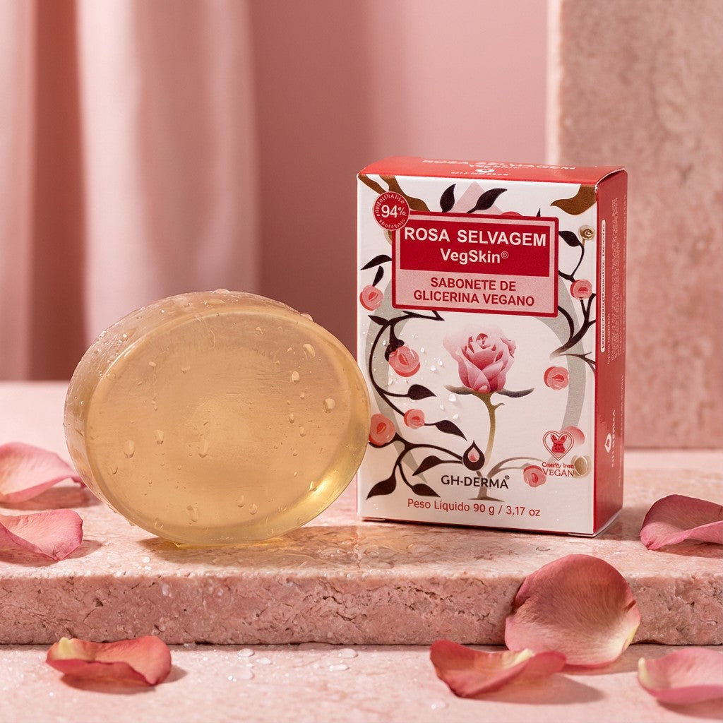 Sabonete Glicerinado VegSkin Rosa Selvagem